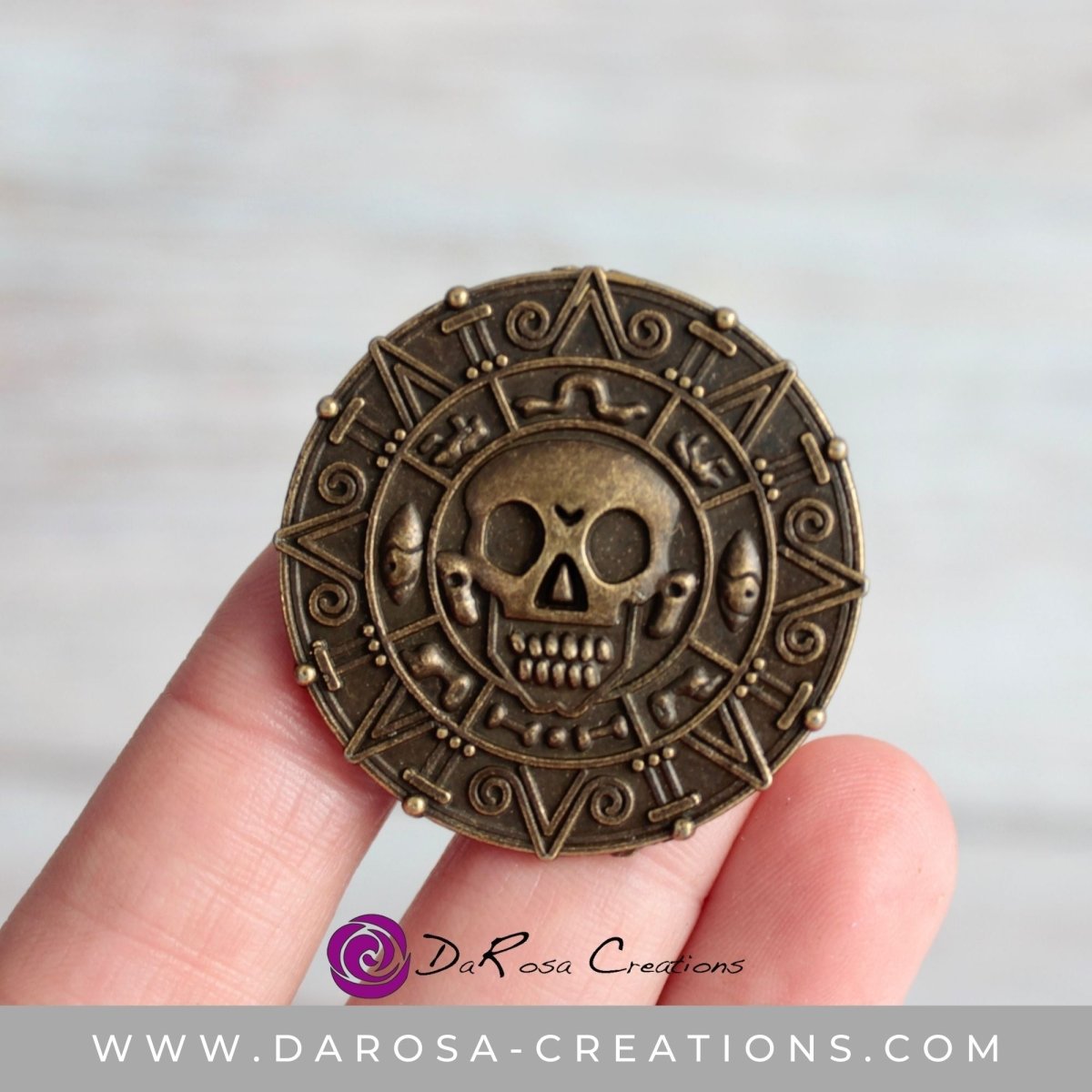Pirate Skull Drawer Knob in Silver or Brass - DaRosa Creations