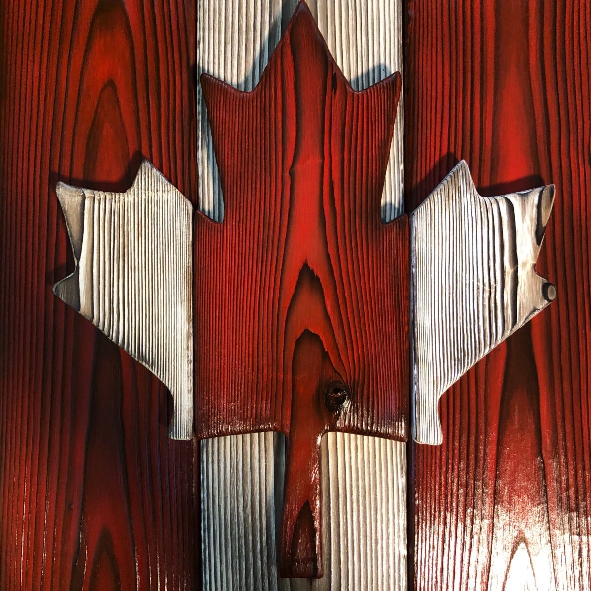 Rustic Burnt Wood Canadian Wall Art - DaRosa Creations