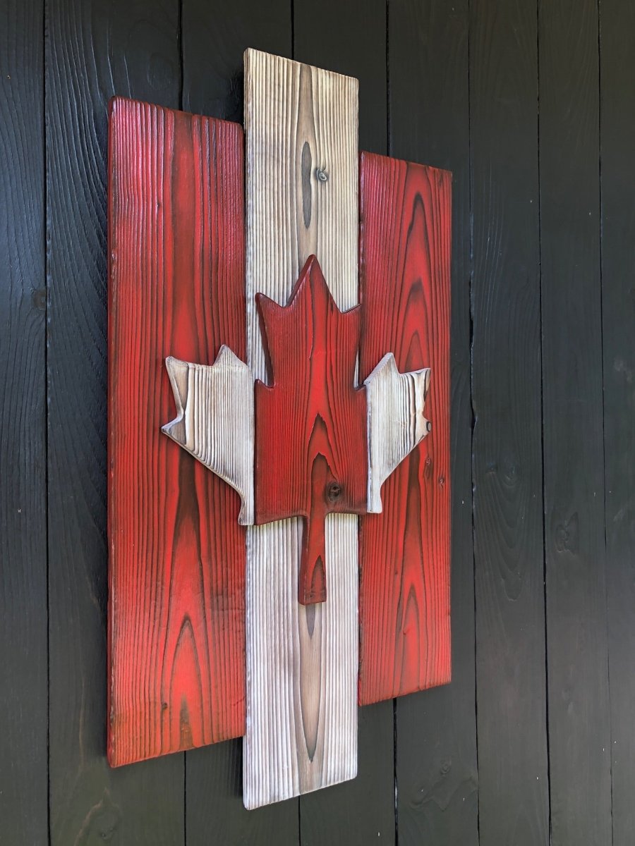 Rustic Burnt Wood Canadian Wall Art - DaRosa Creations