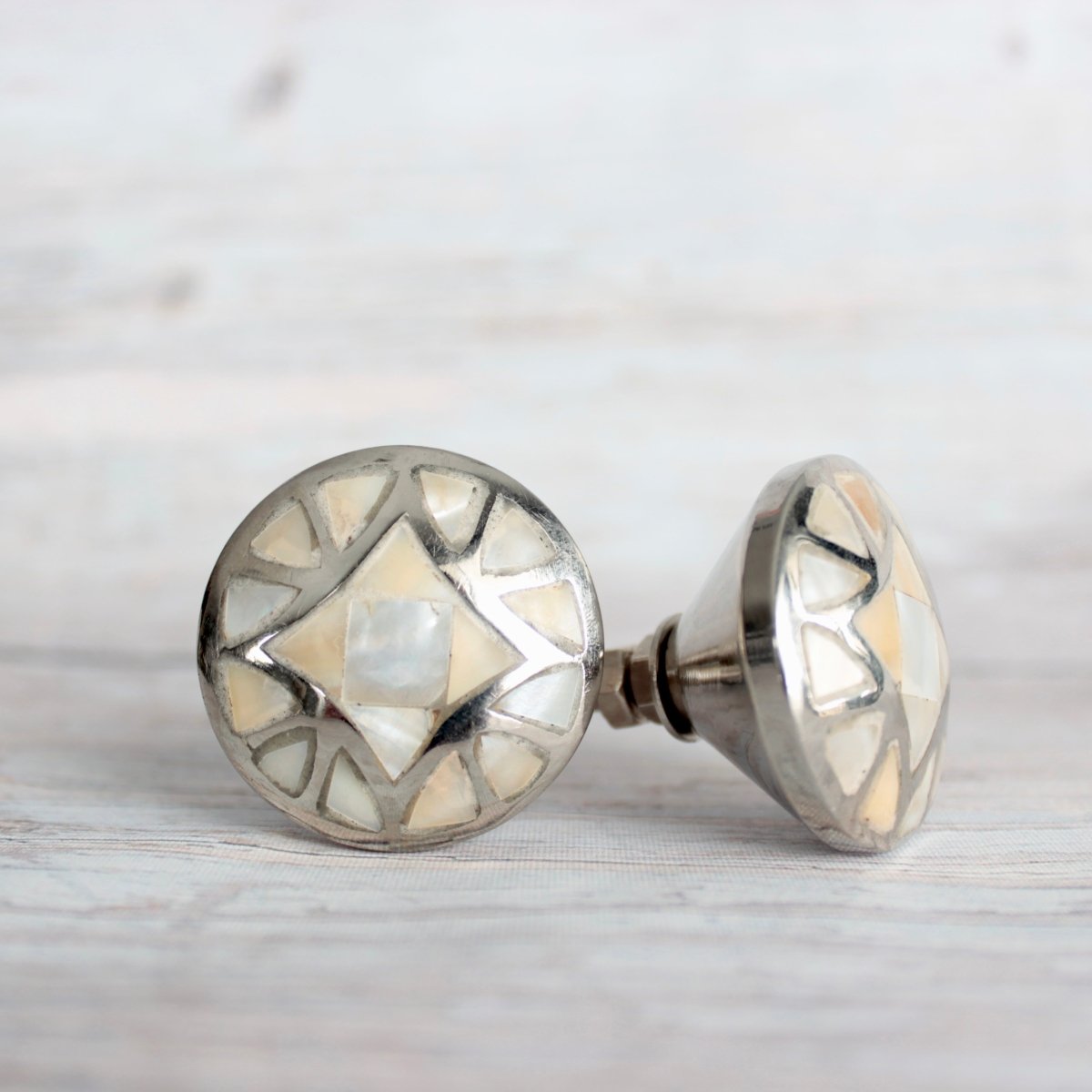 Silver Mother of Pearl Knob - DaRosa Creations