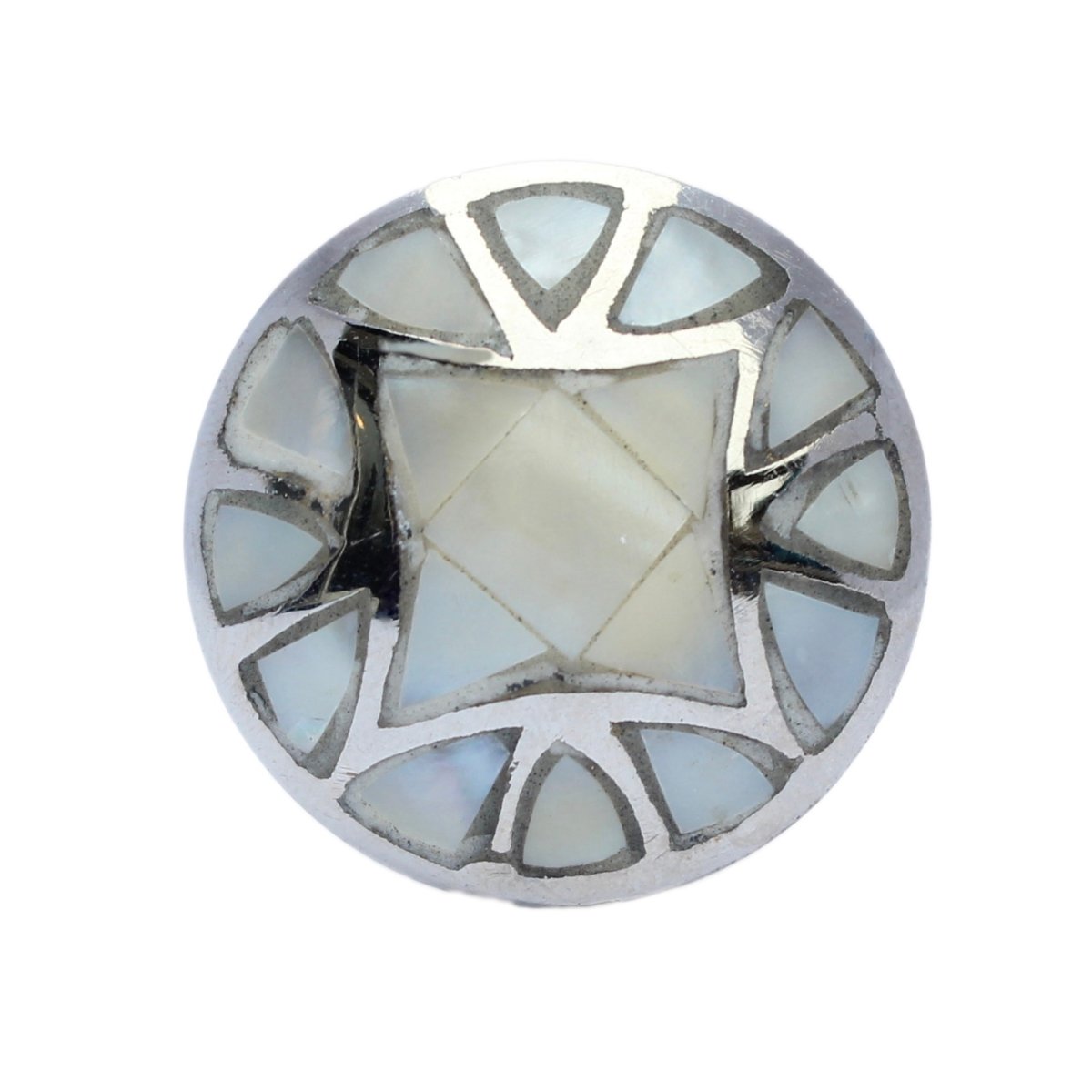 Silver Mother of Pearl Knob - DaRosa Creations