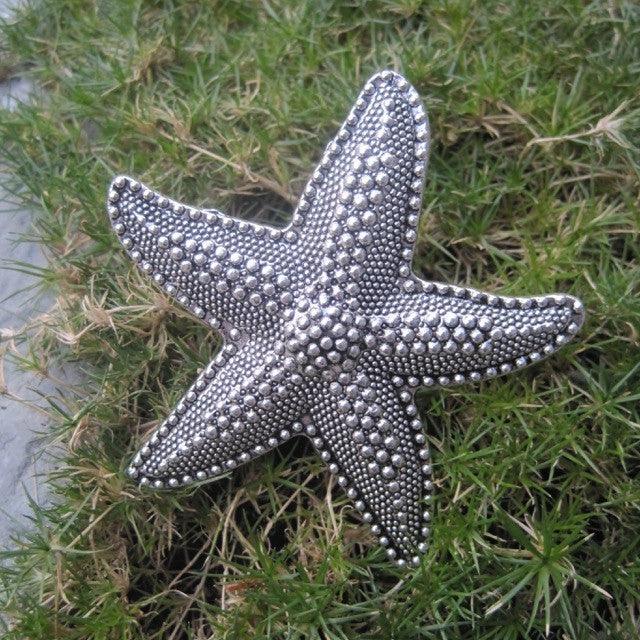 Starfish Drawer Knob in Silver with Dots - DaRosa Creations