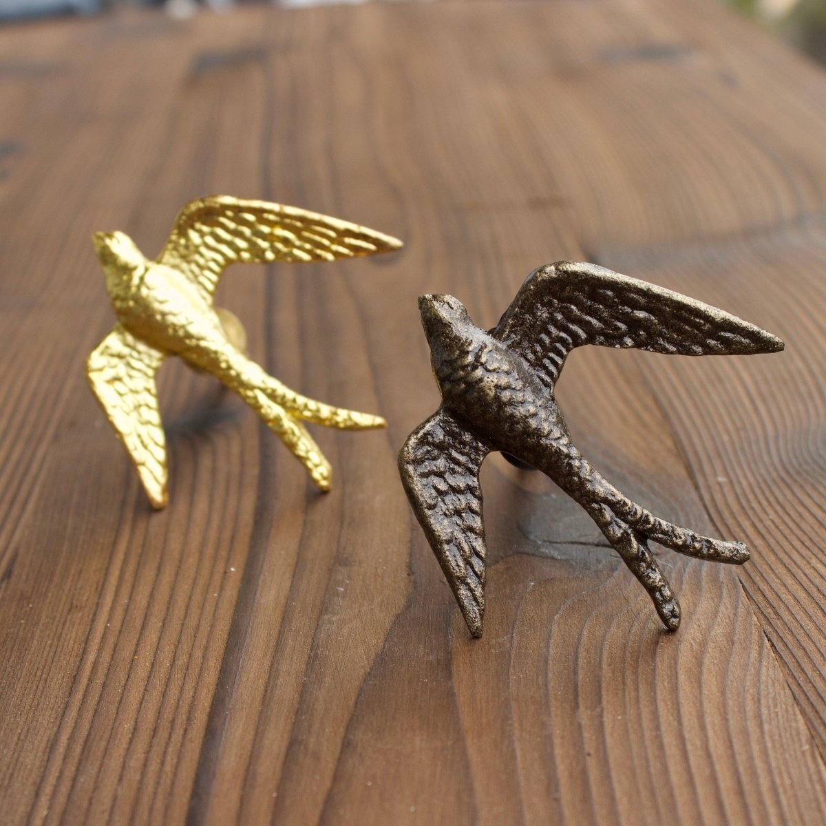 Swallow Knob in Gold or Bronze - DaRosa Creations