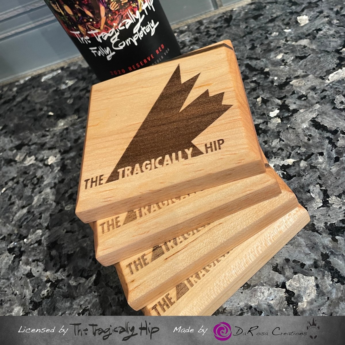 The Tragically Hip Wood Coaster Sets of 4 - DaRosa Creations