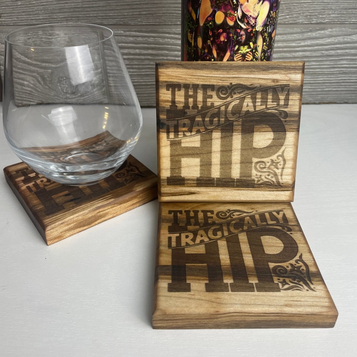 The Tragically Hip Wood Coaster Sets of 4 - DaRosa Creations