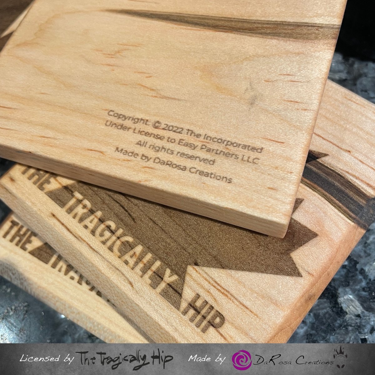 The Tragically Hip Wood Coaster Sets of 4 - DaRosa Creations