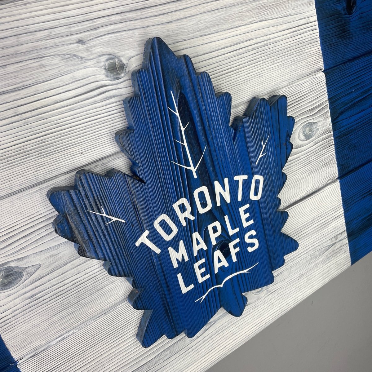 Toronto Maple Leafs Canada Wood Flag 32" x 16" - DaRosa Creations