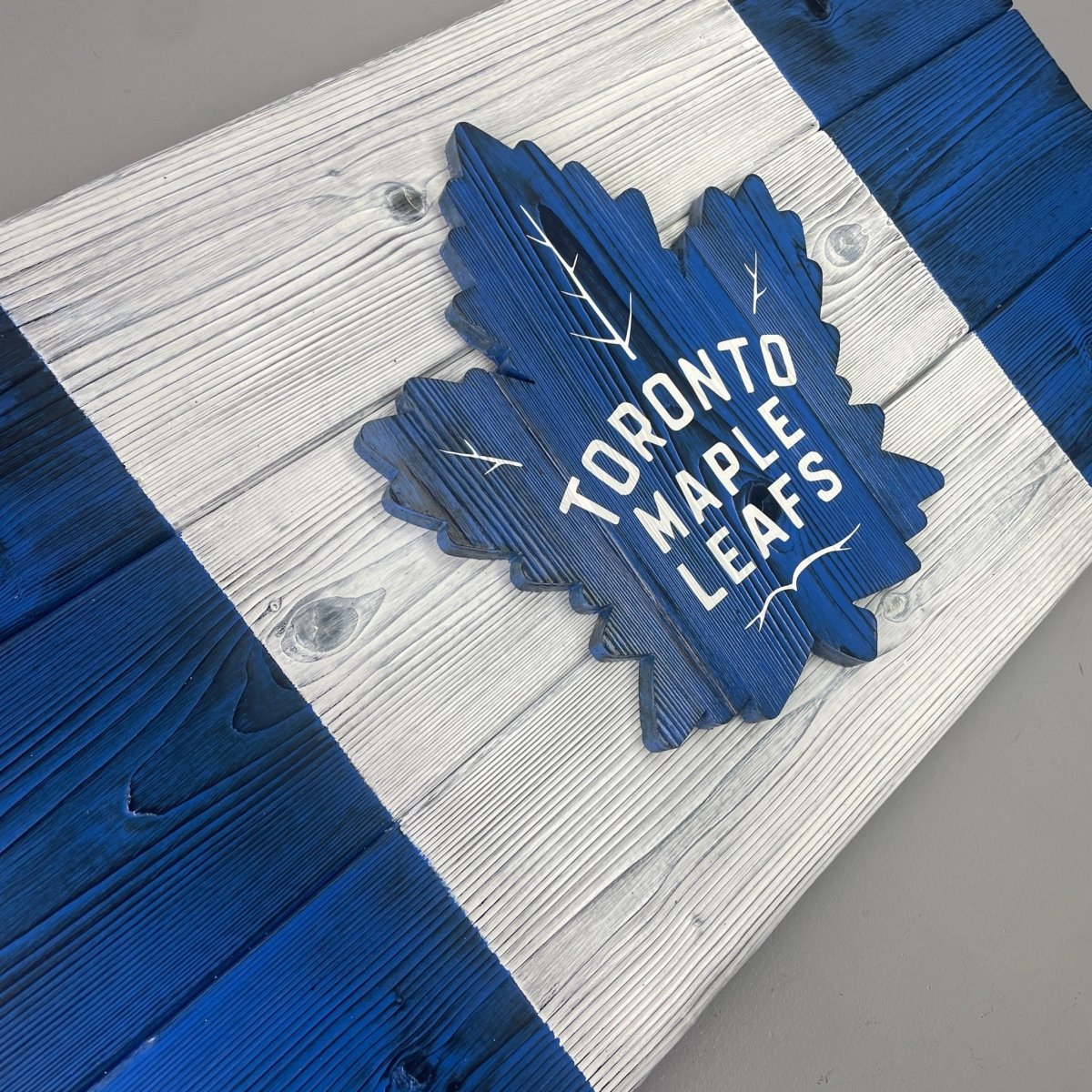 Toronto Maple Leafs Canada Wood Flag 32" x 16" - DaRosa Creations