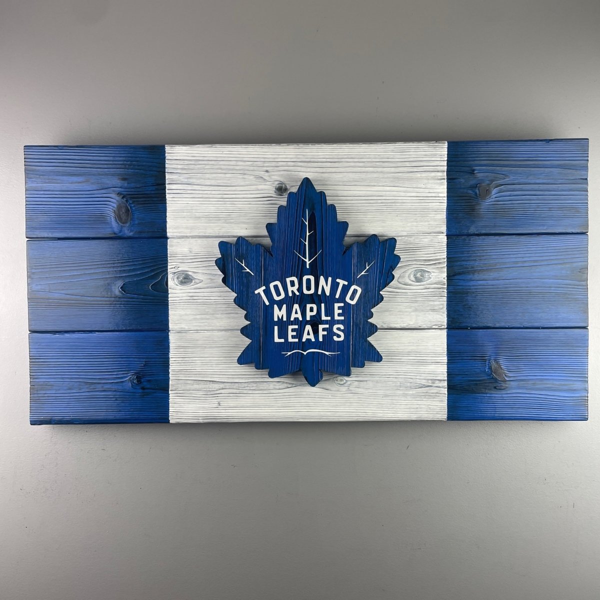 Toronto Maple Leafs Canada Wood Flag 32" x 16" - DaRosa Creations