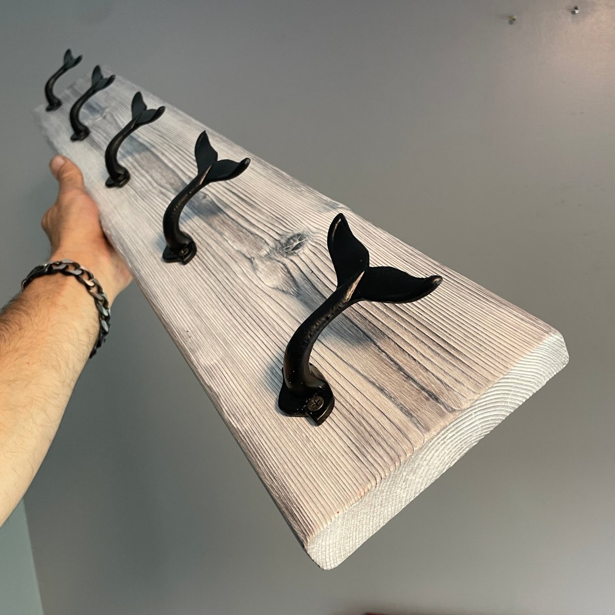 Towel Rack with 5 Whale Tail Hooks 36 inch