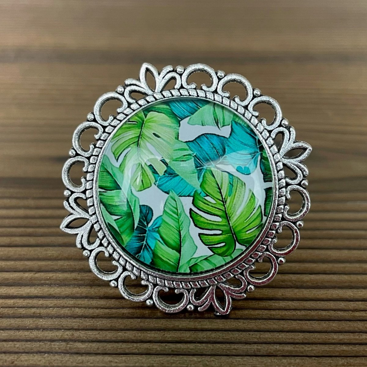 Tropical Leaf Drawer Knob - Monstera or Palm - DaRosa Creations