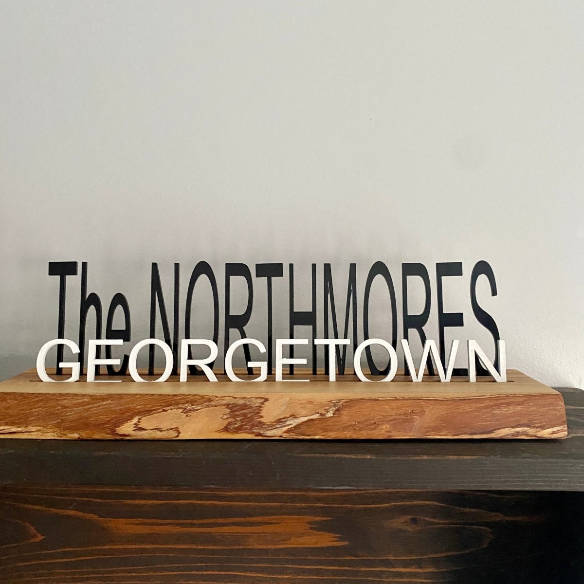 Wood Base with Name (2 lines) - DaRosa Creations