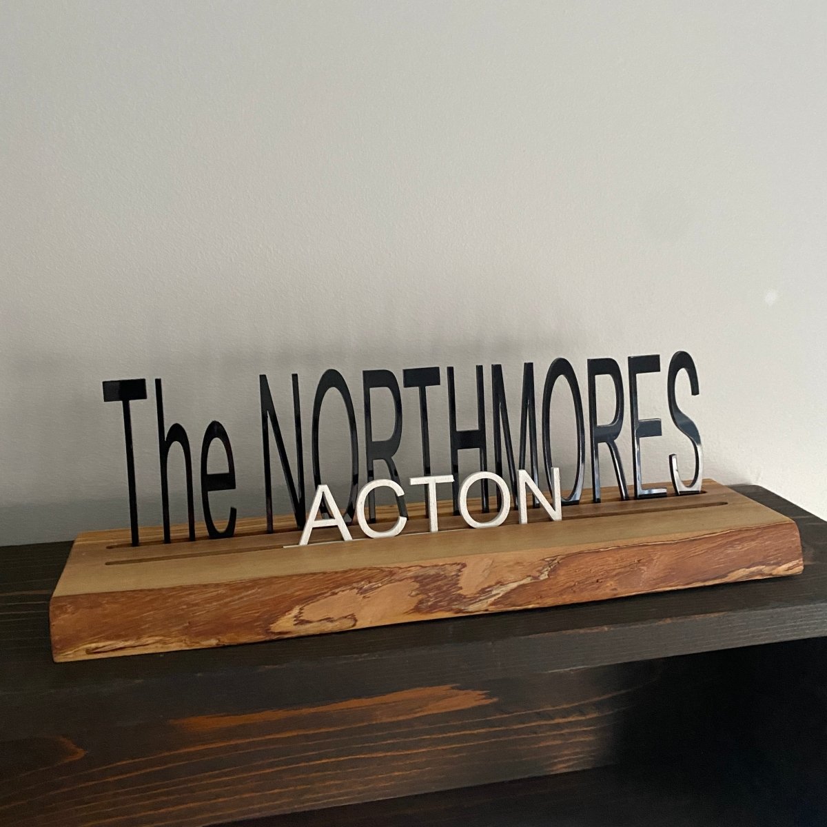 Wood Base with Name (2 lines) - DaRosa Creations