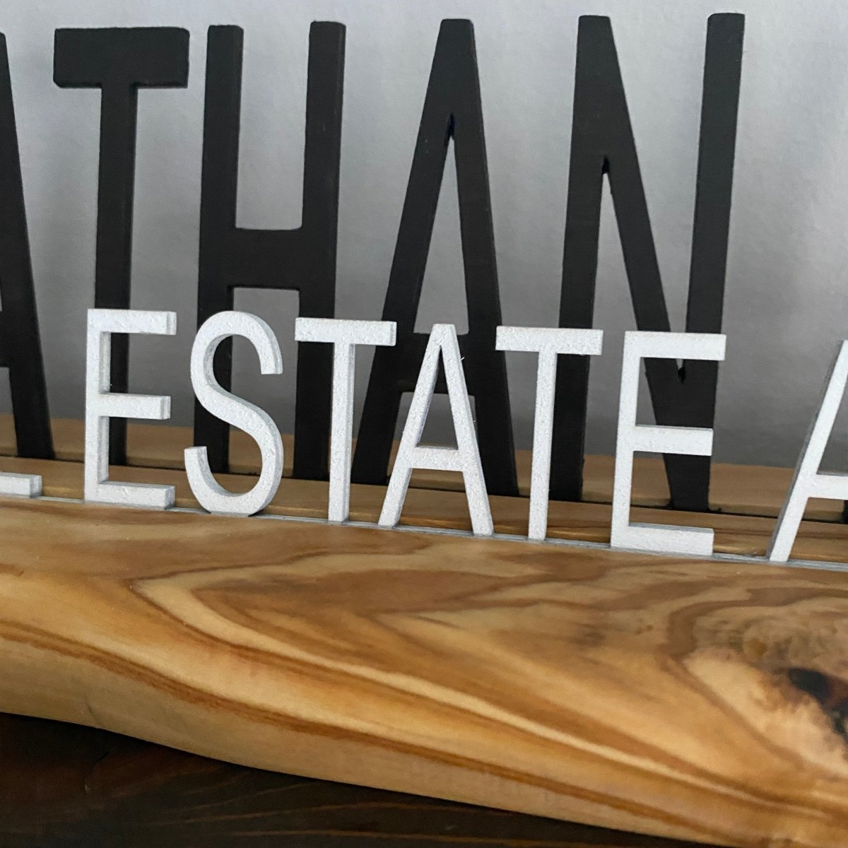 Wood Base with Name (2 lines) - DaRosa Creations