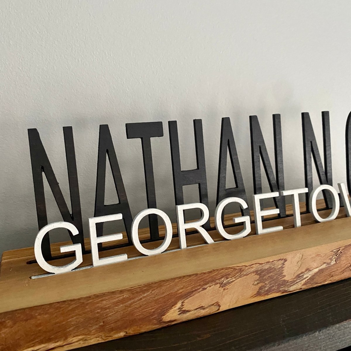 Wood Base with Name (2 lines) - DaRosa Creations