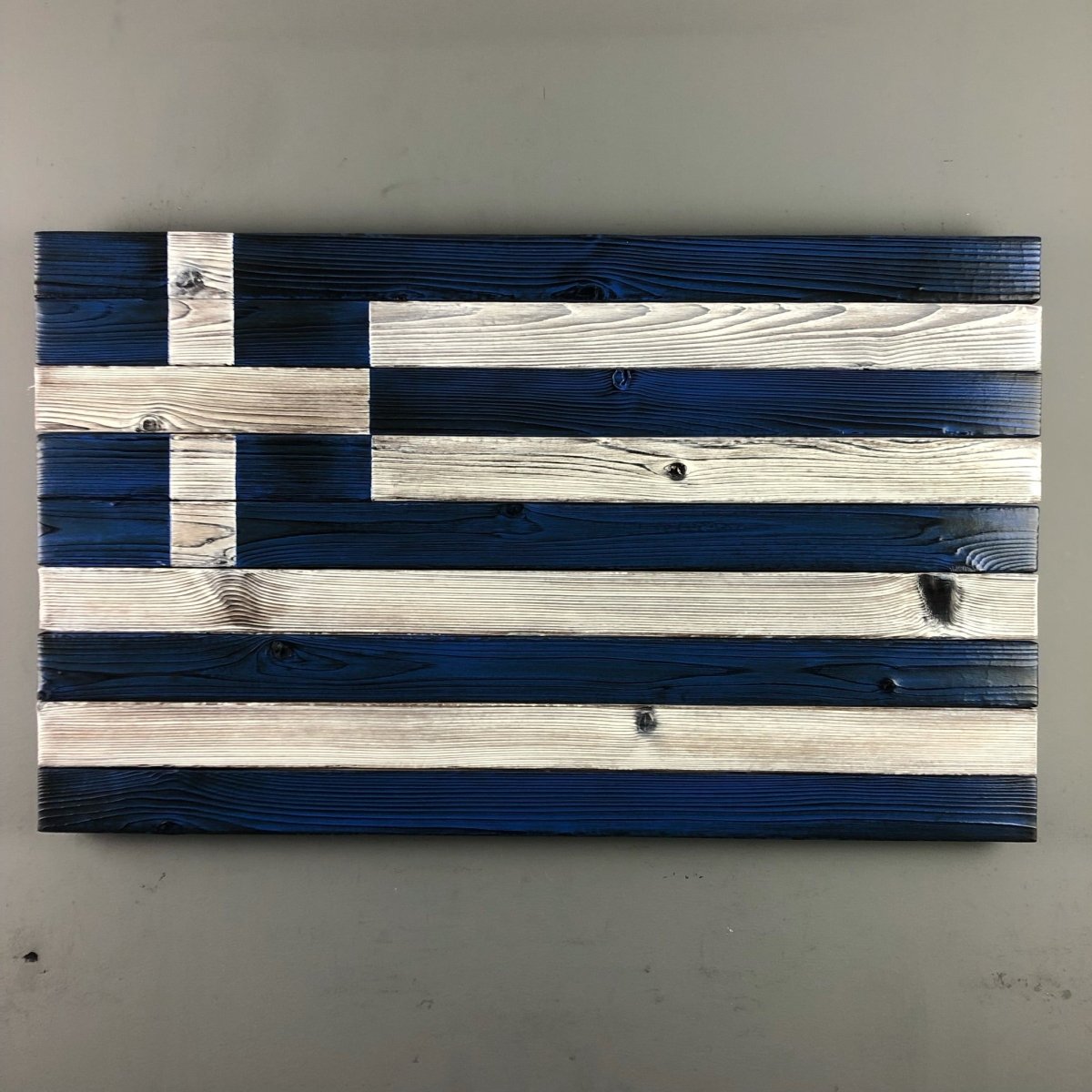 Wooden Flag of Greece 20 x 30 - DaRosa Creations