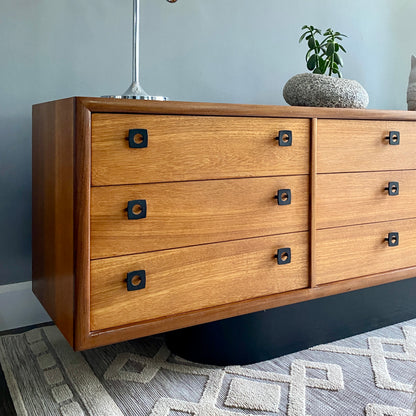 Stunning MCM Dresser Teak with 9 Drawers By RS Associates