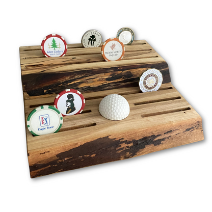 Golf Marker Holder Live Edge Wood