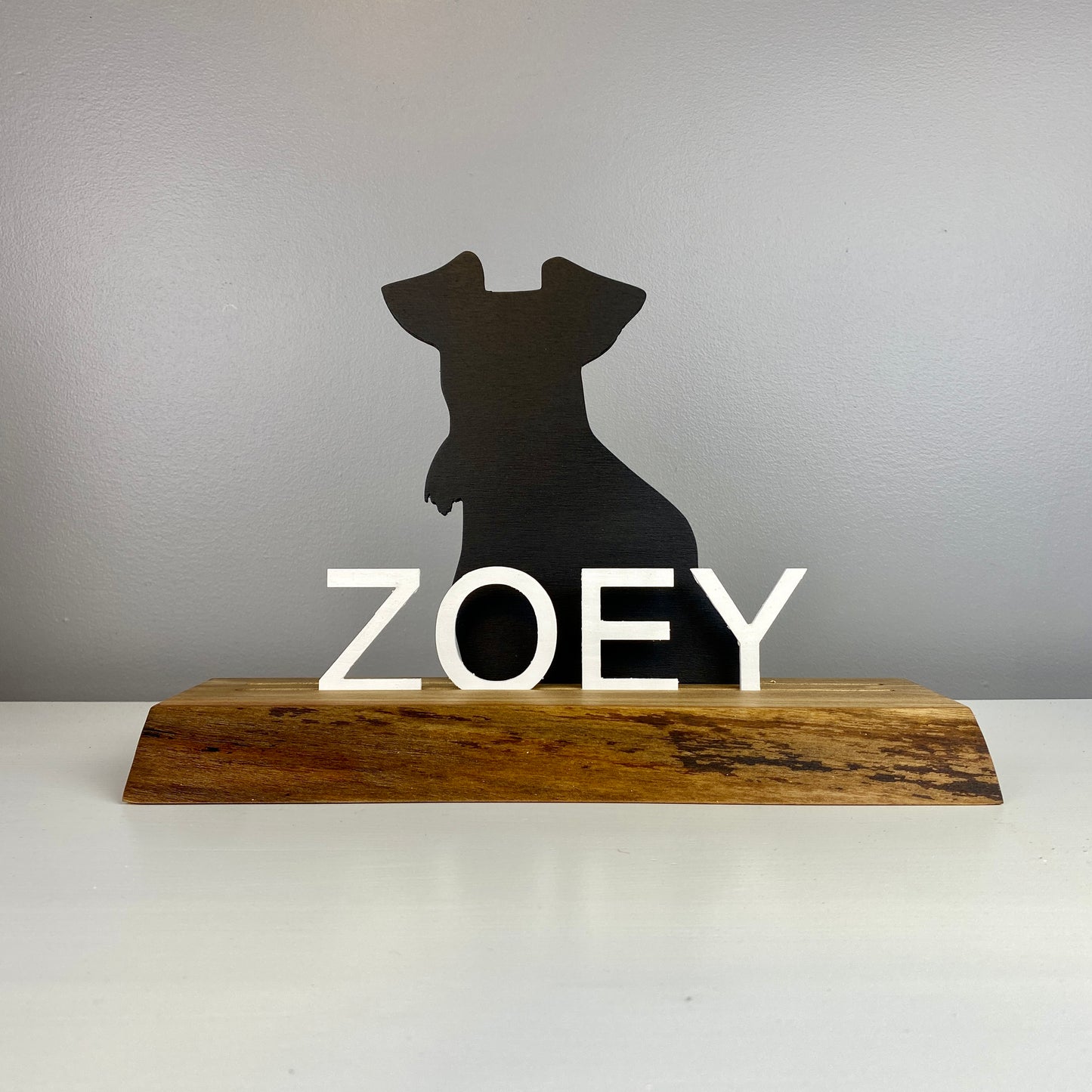 Personalized Schnauzer Name Standing Sign