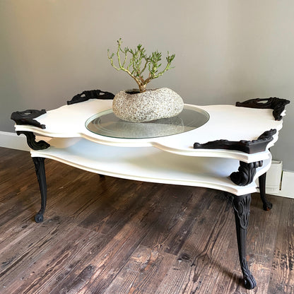 Tiered Coffee table With Glass Insert