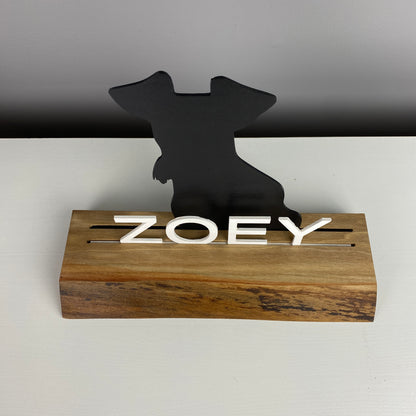 Personalized Schnauzer Name Standing Sign