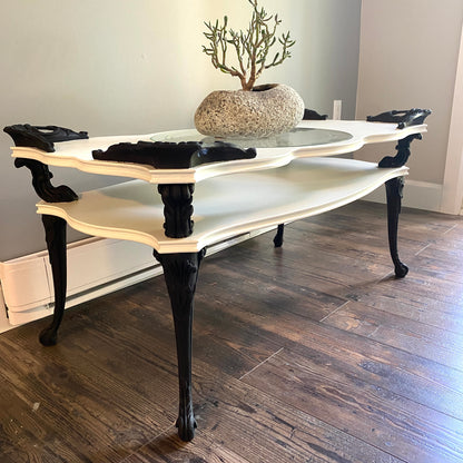 Tiered Coffee table With Glass Insert