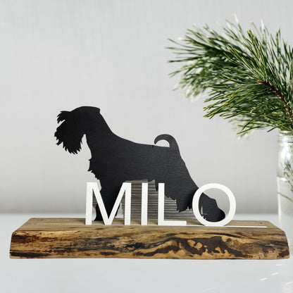 Personalized Schnauzer Name Standing Sign