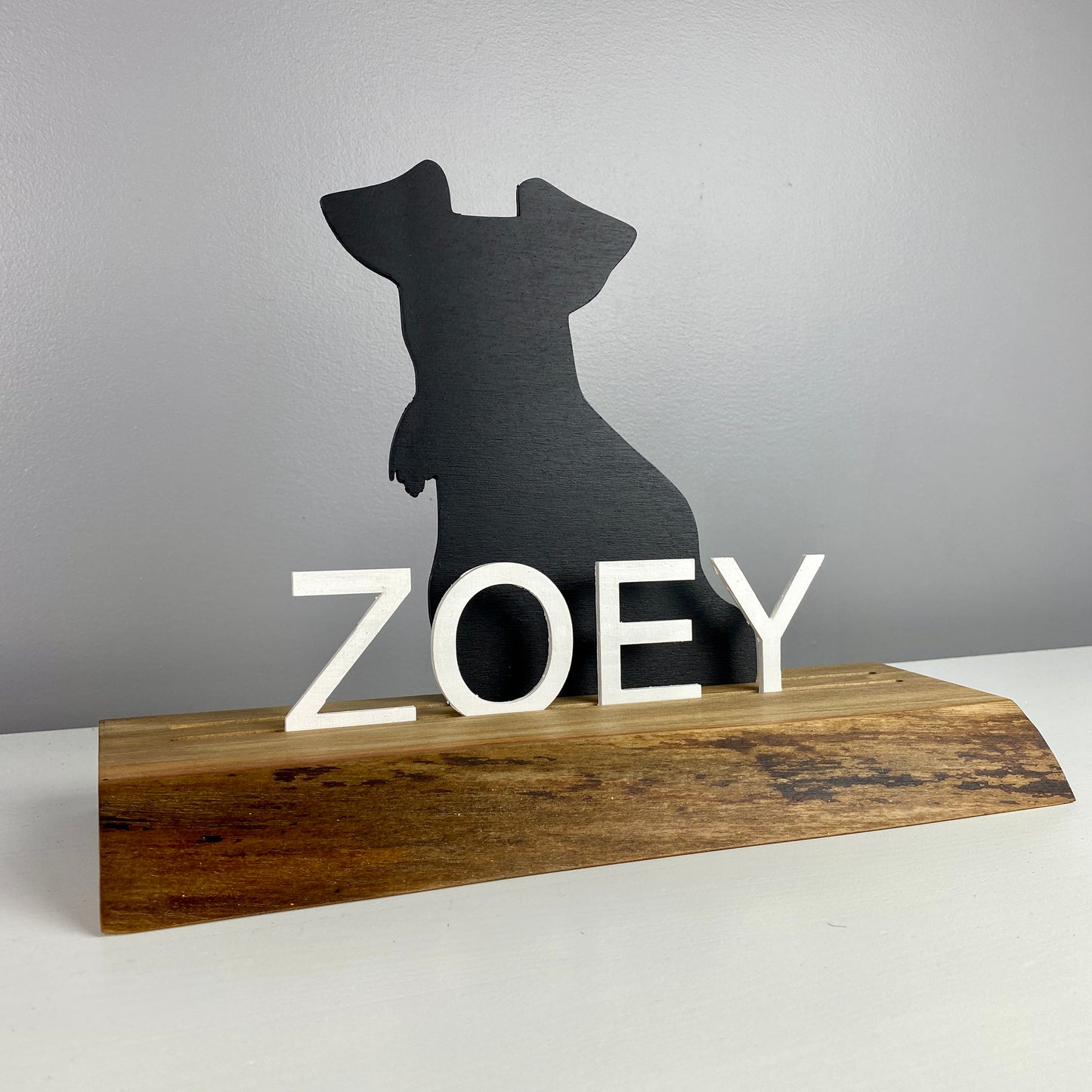 Personalized Schnauzer Name Standing Sign