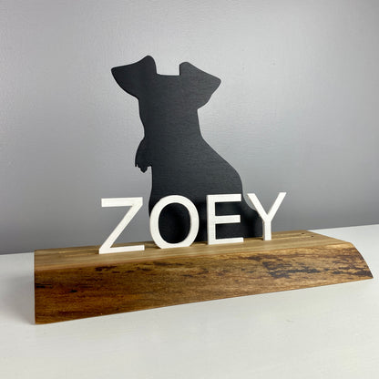 Personalized Schnauzer Name Standing Sign