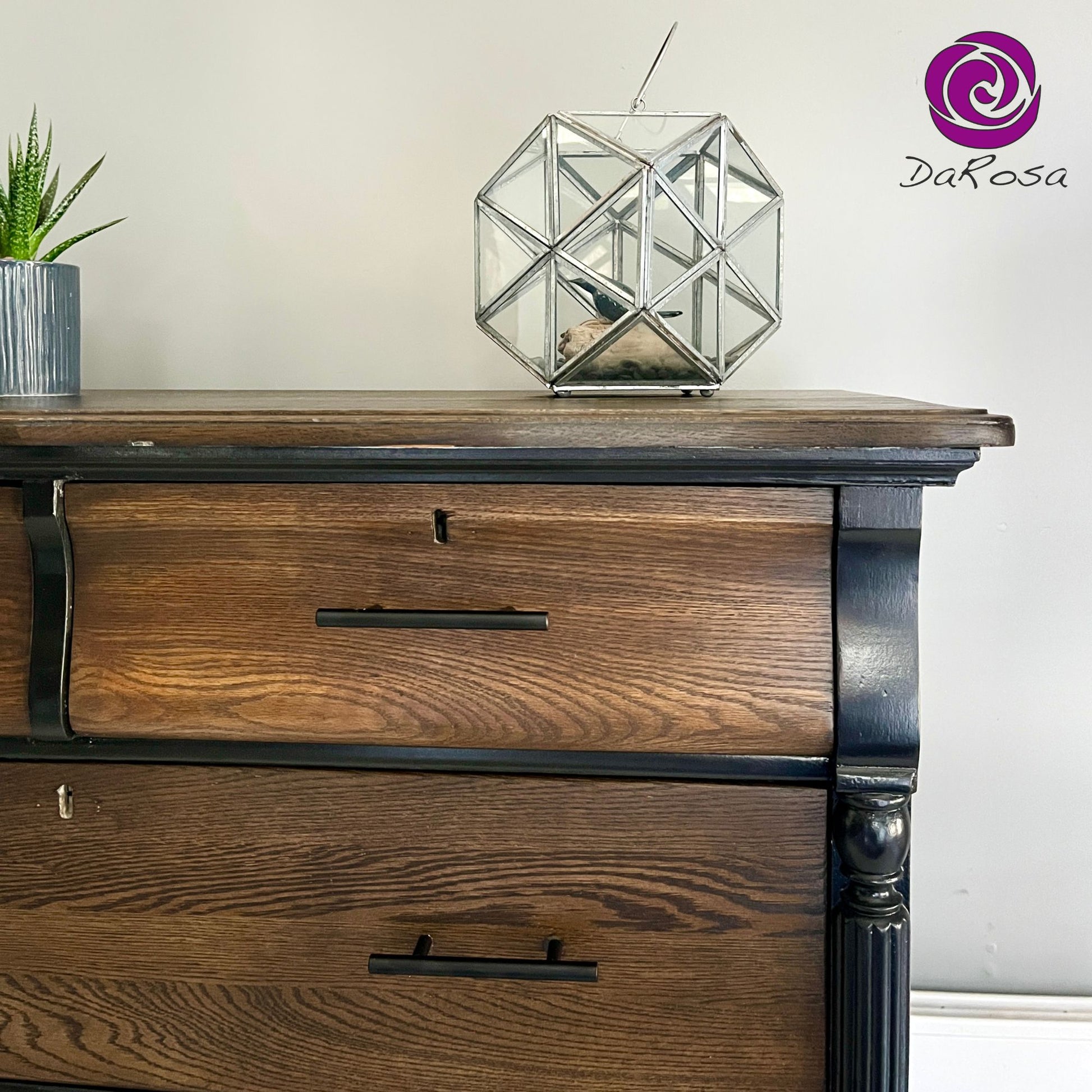 Black Antique Dresser - Dark Stain Black Antique Dresser - Dark Stain