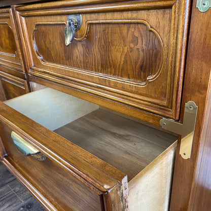 Dresser 7 Drawers Regency Chinoiserie Style Solid Wood Buffet Credenza by Vaughan of Virginia