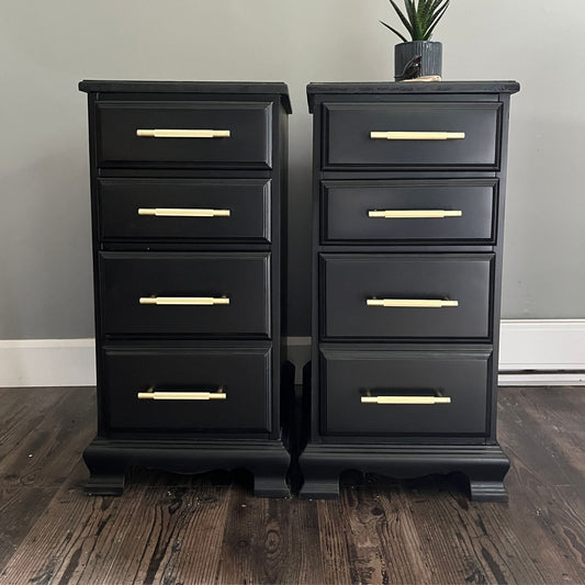 Black Tall Nightstands