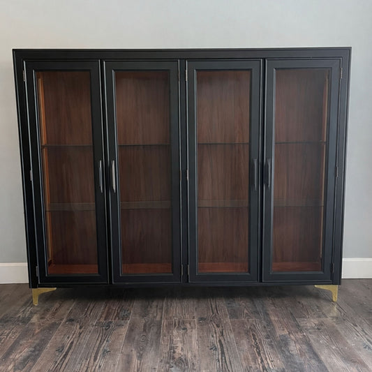 Large Black Display Cabinet