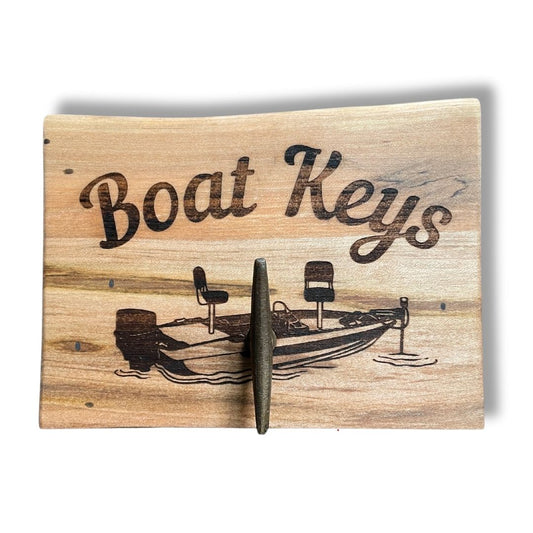 Live Edge Boat Key Holder Maple