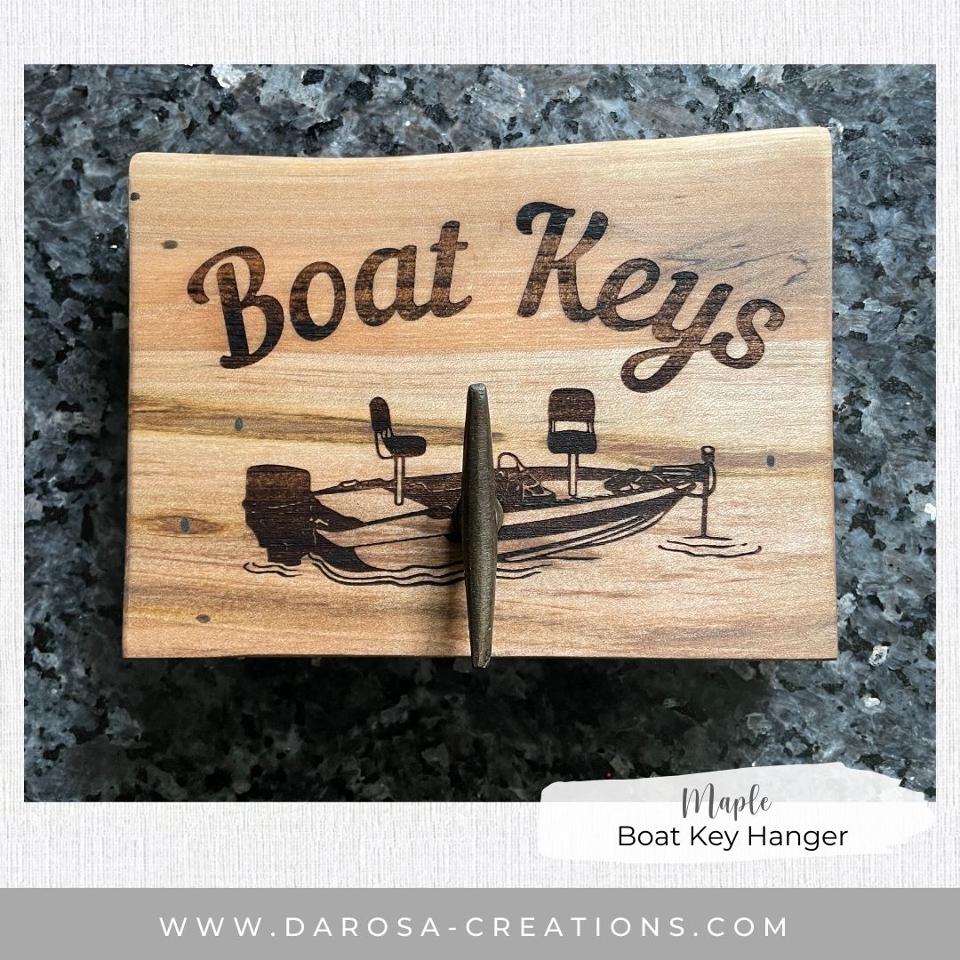 Live Edge Boat Key Holder Maple