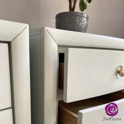 Oversized Nightstands with Bowed Drawers