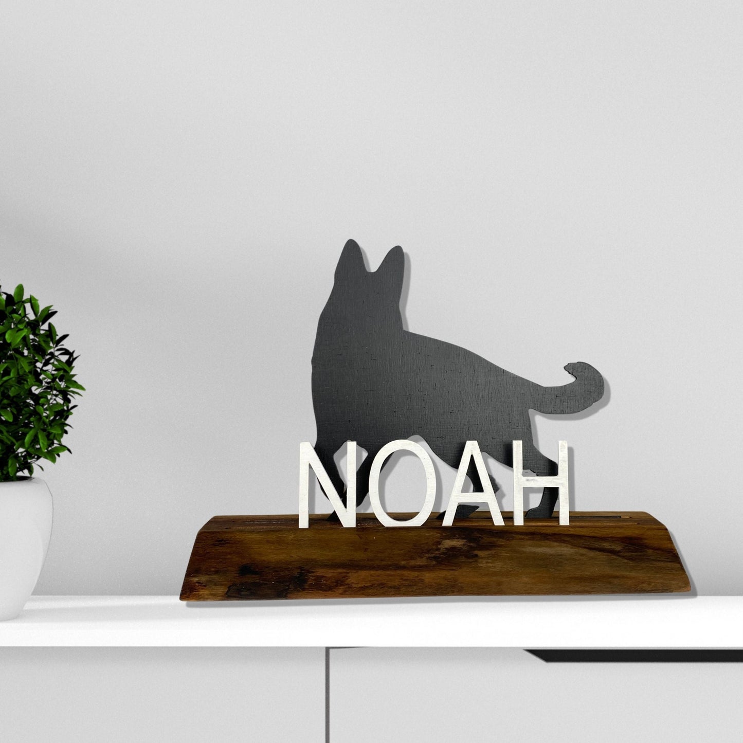 Personalized German Shepherd Name Standing Sign