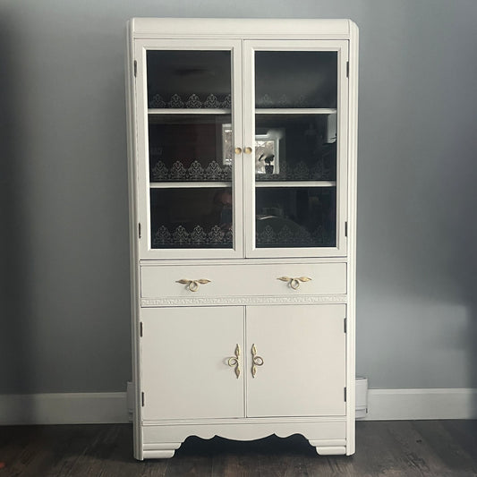 Display Cabinet with Stencilled Details