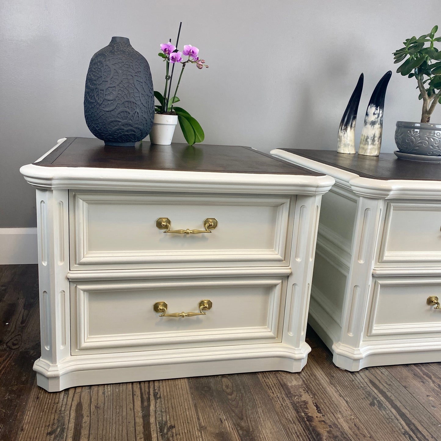 White Nightstands / End tables in White