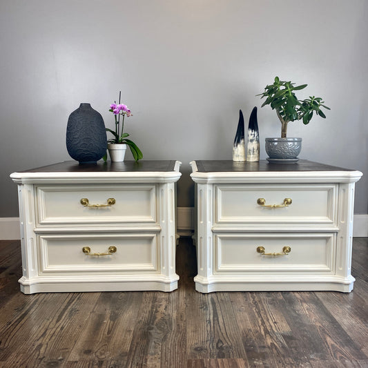 White Nightstands / End tables in White
