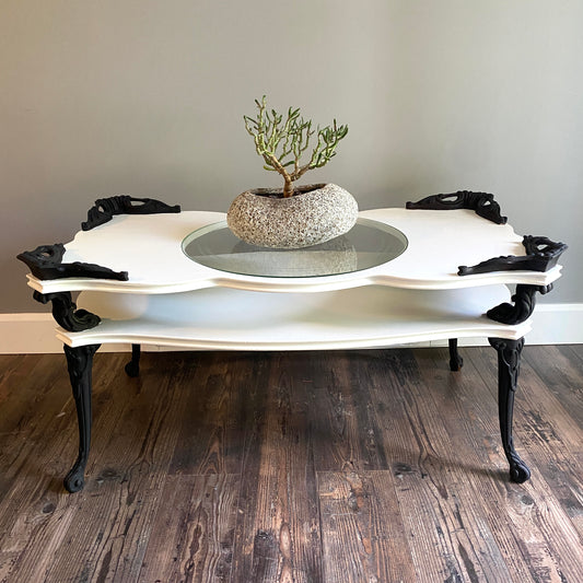 Tiered Coffee table With Glass Insert