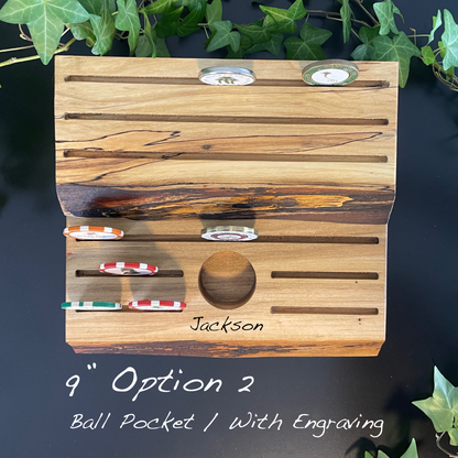 Golf Marker Holder Live Edge Wood