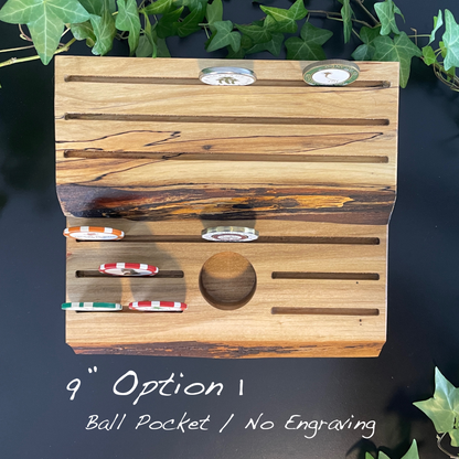 Golf Marker Holder Live Edge Wood