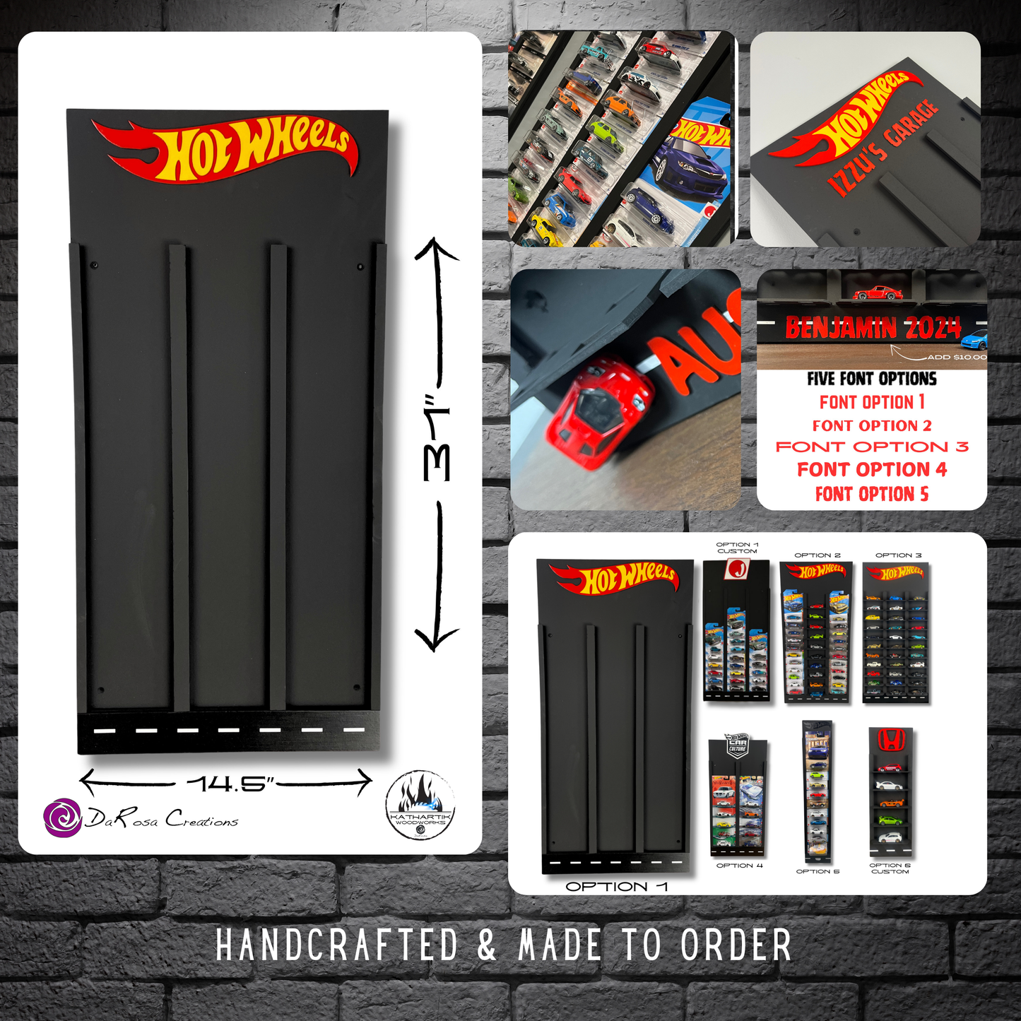 Toy Car Display Shelf 1/64 for HotWheels " Mainline " Blister Packs