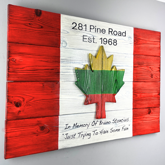 Canadian Lithuanian Custom Flag