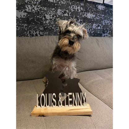 Personalized Schnauzer Name Standing Sign