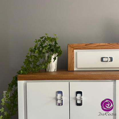Large White Dresser with Wood Top