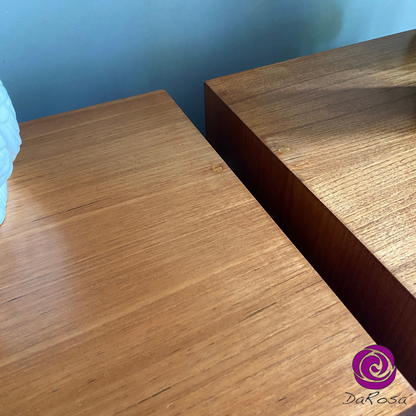 Set of 2 Teak Nightstands by RS Associates
