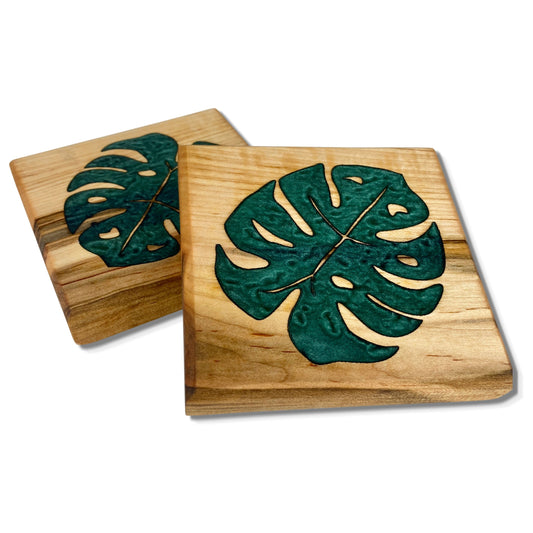 Monstera Leaf Coaster Set of 2