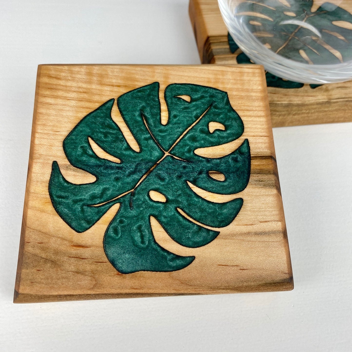 Monstera Leaf Coaster Set of 2